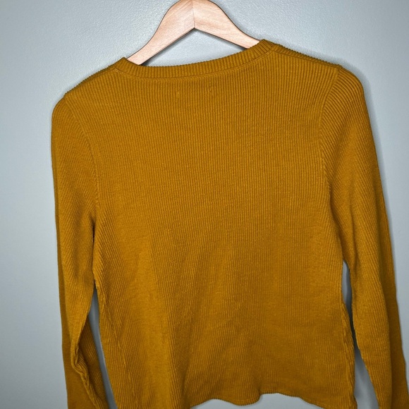 Madewell Texture & Thread Jacquard Knot-Front Top - Antique Gold - Picture 7 of 11